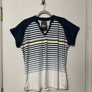 Slazenger Navy and White Striped Blouse